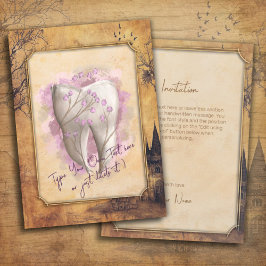 Elegantes Vintages altmodisches Dentalgeschenk Einladung