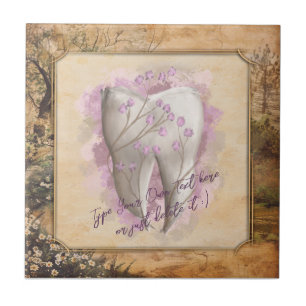 Elegantes Vintages altmodisches Dentalgeschenk Fliese