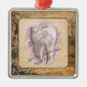 Elegantes Vintages altmodisches Dentalgeschenk Ornament Aus Metall