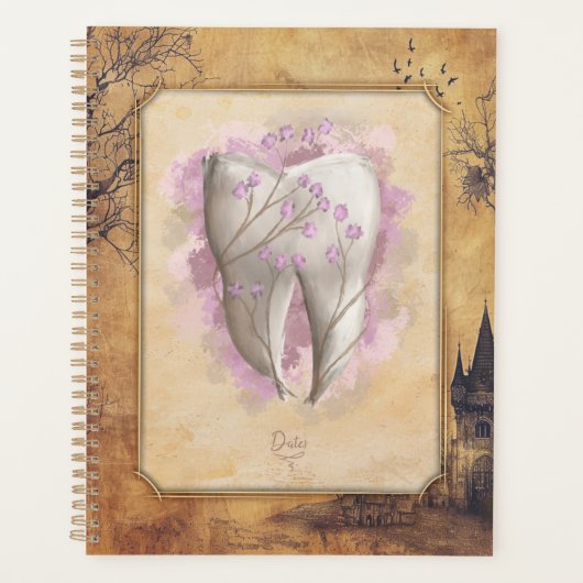 Elegantes Vintages altmodisches Dentalgeschenk Planer (Vorderseite)