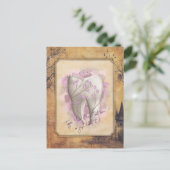 Elegantes Vintages altmodisches Dentalgeschenk Postkarte (Stehend Vorderseite)