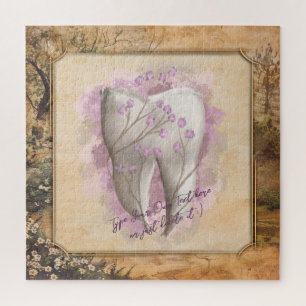 Elegantes Vintages altmodisches Dentalgeschenk Puzzle