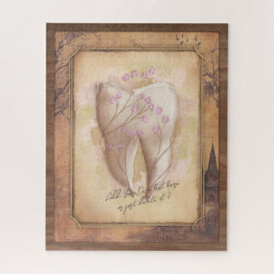 Elegantes Vintages altmodisches Dentalgeschenk Puzzle