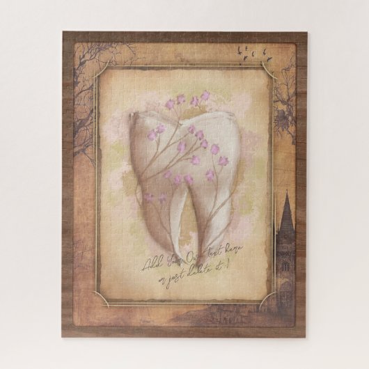 Elegantes Vintages altmodisches Dentalgeschenk Puzzle (Vertikal)