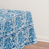 Elegantes Vintages Aqua Blau-Gelb-Monogramm Tischdecke (Beispiel)