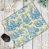 Elegantes Vintages aquamarines Jouy Mousepad