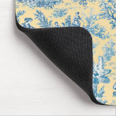 Elegantes Vintages aquamarines Jouy Mousepad (Ecke)