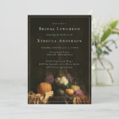 Elegantes Vintages Barockstürmchen-Brautparty Einladung (Stehend Vorderseite)