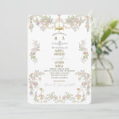 Elegantes Vintages Barockwasser Hochzeitsstiftung  Einladung (Stehend Vorderseite)