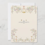 Elegantes Vintages Barockwasser Hochzeitsstiftung  Einladung (Rückseite)