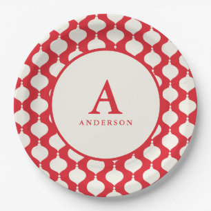 Elegantes Vintages Bauernweihnachtsfest Party Pappteller