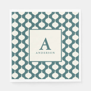 Elegantes Vintages Bauernweihnachtsfest Party Serviette