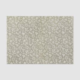 Elegantes Vintages Beige-Blumenmuster Seidenpapier