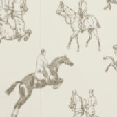 Elegantes Vintages Beige Braun Reiten Tapete (Naht)
