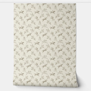 Elegantes Vintages Beige Braun Reiten Tapete