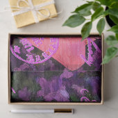 Elegantes Vintages Blatt Postkartendesign Seidenpapier (Geschenk)