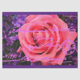 Elegantes Vintages Blatt Postkartendesign Seidenpapier