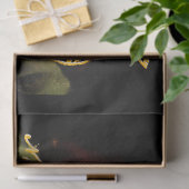 Elegantes Vintages Blatt Postkartendesign Seidenpapier (Geschenk)