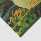 Elegantes Vintages Blatt Postkartendesign Seidenpapier (Detail)