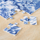 Elegantes Vintages Blau und Weiße Chinoiserie Puzzle (Seite)