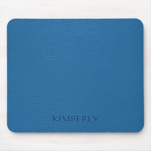 Elegantes Vintages blaues Imitat Leather 2 Mousepad (Vorne)
