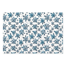 Elegantes Vintages Blaues Schneeflocken Weihnachte