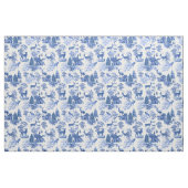 Elegantes Vintages Blaues Tal Hirschwald Stoff (Yard (91,4 cm))