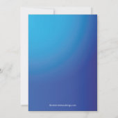 Elegantes Vintages Blue Blüh Probe Abendessen Einladung (Rückseite)