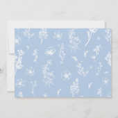 Elegantes Vintages Blue Brautparty Dankeskarte (Rückseite)