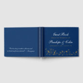 Elegantes Vintages Blue Library Wedding Guest Book Gästebuch (Voll)