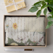 Elegantes Vintages Blume Cherub Skript-Tissue-Papi Seidenpapier (Geschenk)