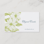 Elegantes Vintages Blumen Visitenkarte (Rückseite)