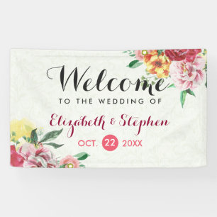 Elegantes Vintages Blumenbanner Banner