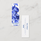 Elegantes Vintages Blumenbild Mini Visitenkarte (Vorne/Hinten)