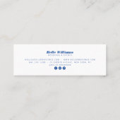 Elegantes Vintages Blumenbild Mini Visitenkarte (Rückseite)