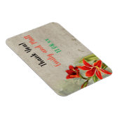 Elegantes Vintages Blumendesign mit Text Magnet (Rechte Seite)