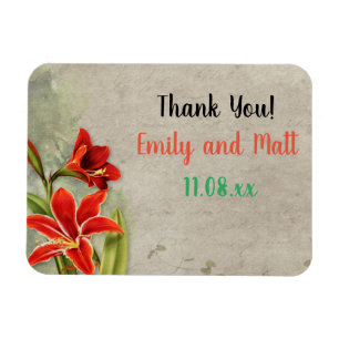 Elegantes Vintages Blumendesign mit Text Magnet