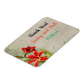 Elegantes Vintages Blumendesign mit Text Magnet (Linke Seite)