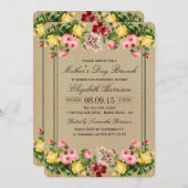 Elegantes Vintages Blumenfest Einladung (Vorne/Hinten)