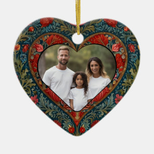 Elegantes Vintages Blumenfoto Vorlage Keramik Ornament