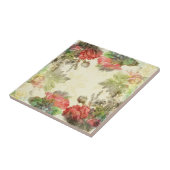 Elegantes Vintages Blumengeflecht Fliese (Seite)