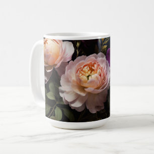 Elegantes Vintages Blumengemälde Kaffeetasse