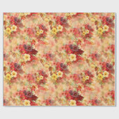 Elegantes Vintages Blumengeschenk Geschenkpapier (Flach)