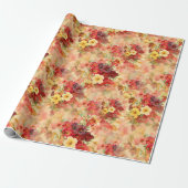 Elegantes Vintages Blumengeschenk Geschenkpapier (Ungerollt)