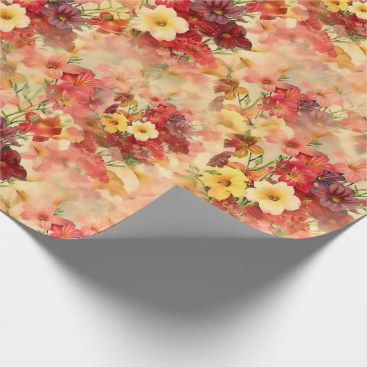 Elegantes Vintages Blumengeschenk Geschenkpapier (Ecke)