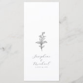 Elegantes Vintages Blumenmenü Menükarte (Rückseite)