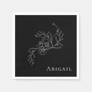 Elegantes Vintages Blumenmotiv-Cocktailpapier Napk Serviette