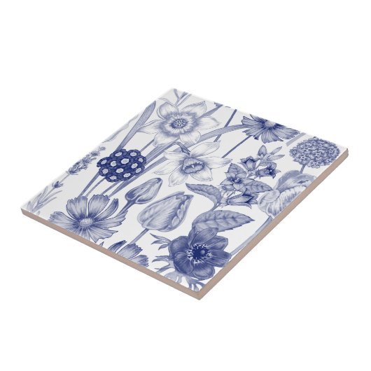 Elegantes, Vintages Blumenmuster Fliese (Seite)