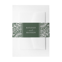 Elegantes Vintages Blumenmuster | Grüne Hochzeit