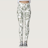 Elegantes Vintages Blumenmuster Leggings (Vorderseite)